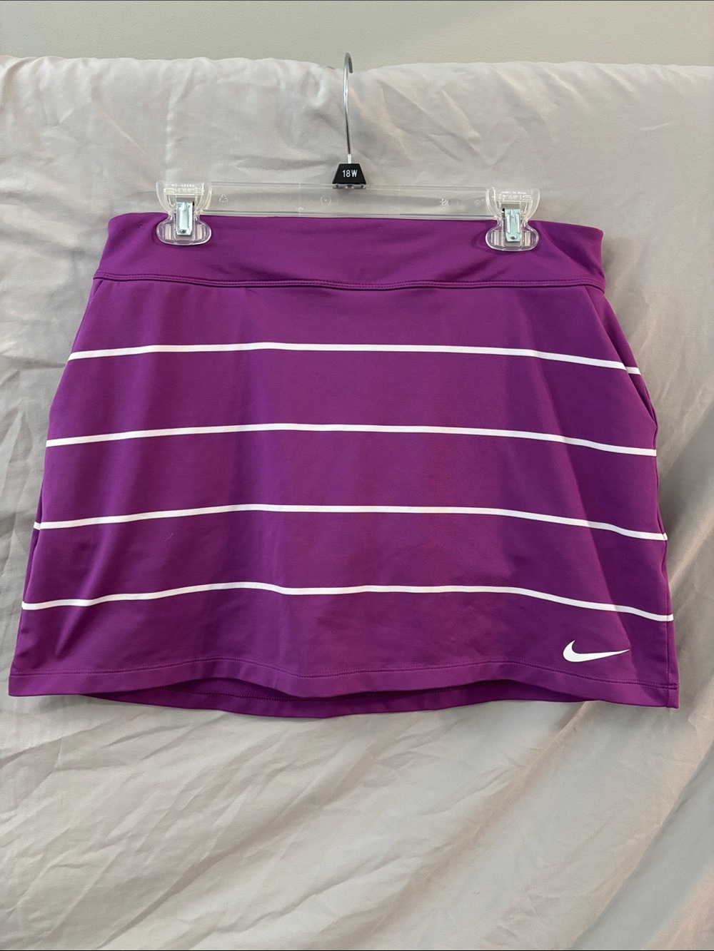 Nike Golf Purple and White Striped Athletic Skort size Medium
